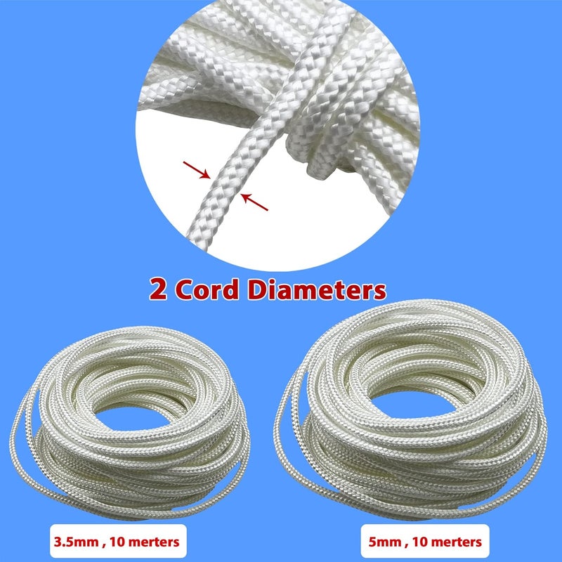 LETAYAR 4.0mm Recoil Starter Rope Gas Engine Pull Starter Replacement Recoil Pull Cord for Lawnmower Chainsaw Generator - Image 5